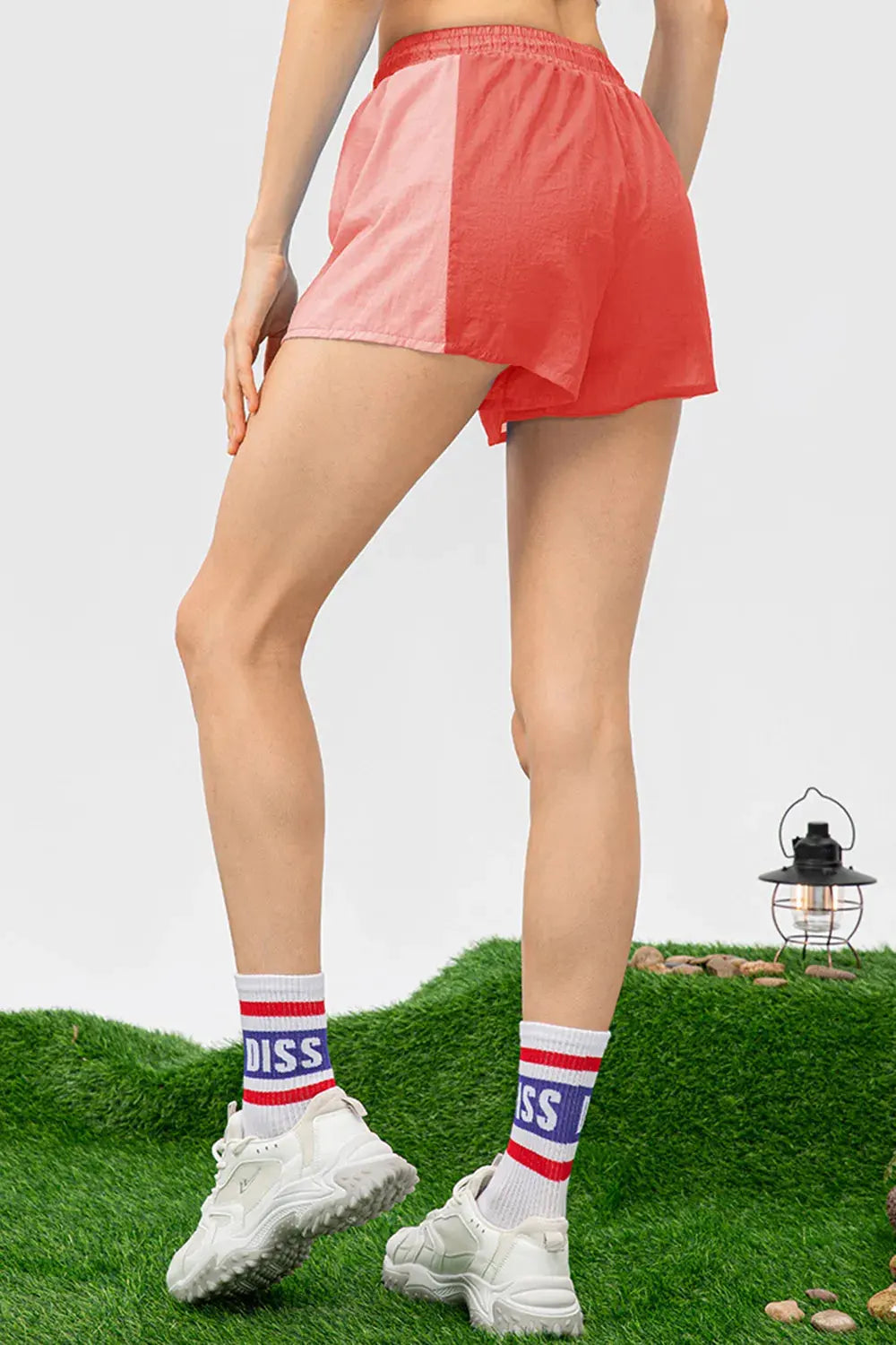 Color Block Drawstring Active Shorts by Partner Label