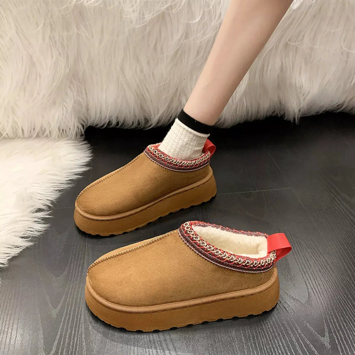 Round Toe Platform Slip-Ons by Partner Label
