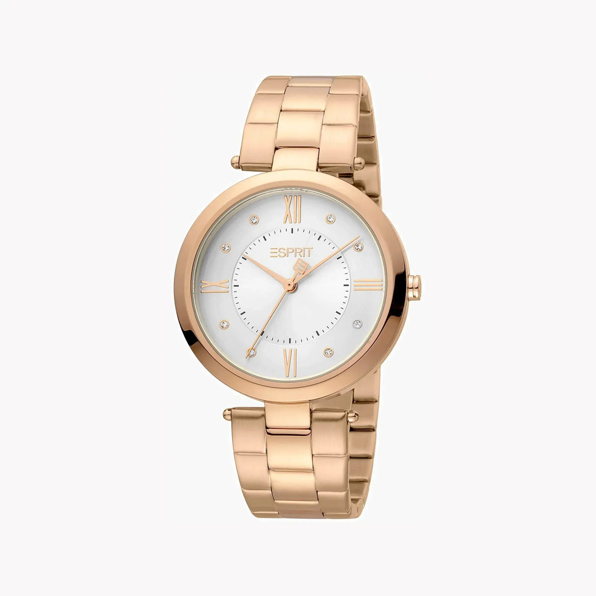 Esprit Women's Rose Gold Stainless Steel Watch, Silver Dial | Es1l123m0055 by ESPRIT