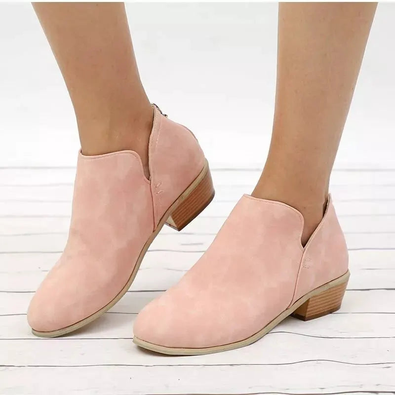 Point Toe Block Heels Boots by Partner Label