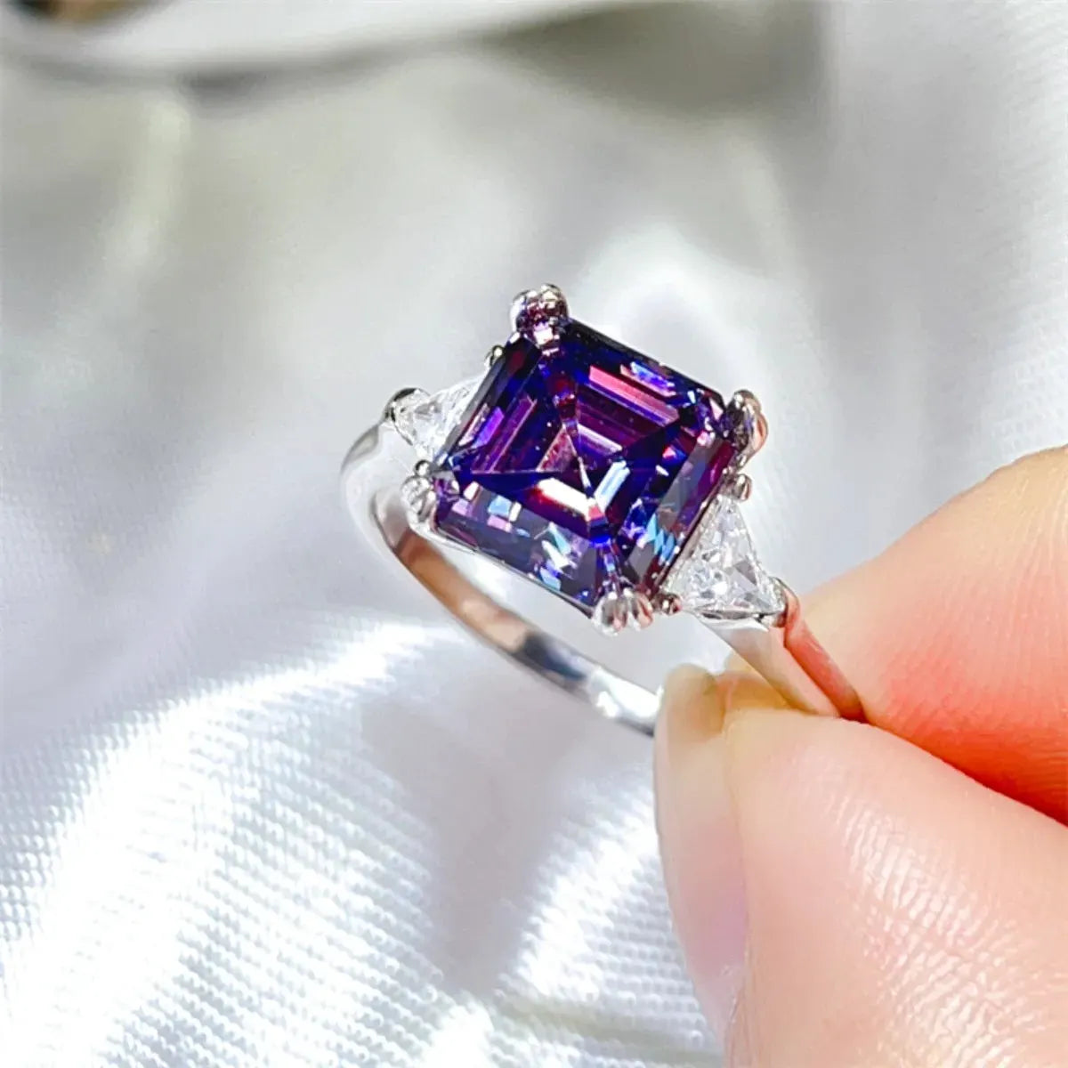 3 Carat Moissanite 925 Sterling Silver Ring by Partner Label