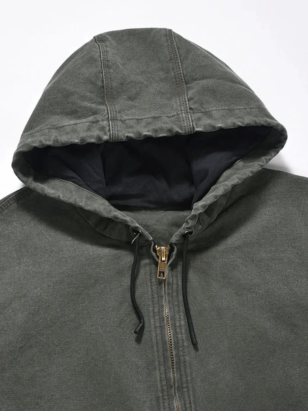 Men's Zip Up Washed Hooded Jacket by Partner Label