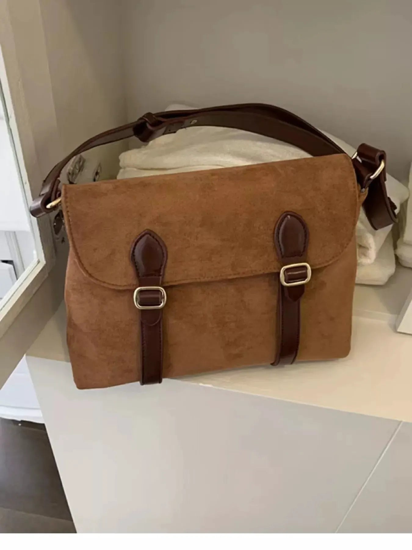 Double Buckle Crossbody Bag by Partner Label