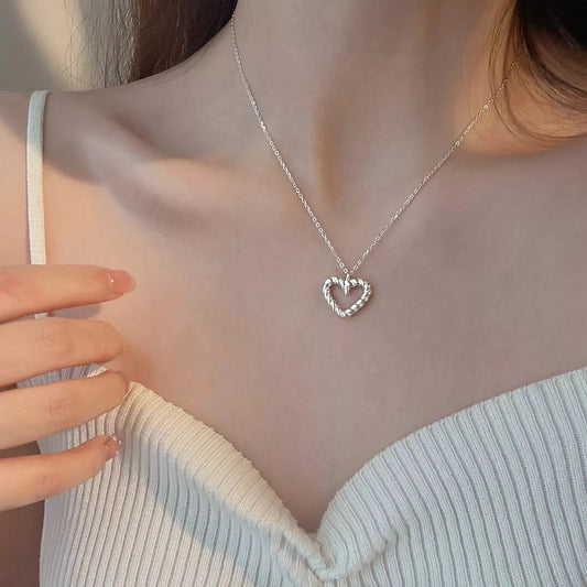925 Sterling Silver Heart Necklace by Partner Labels