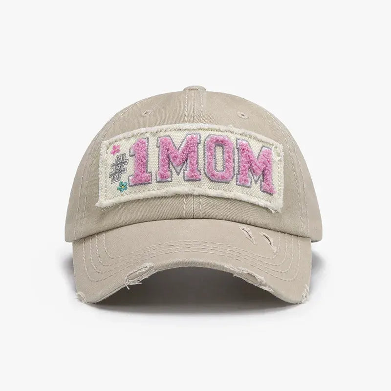 Letter Adjustable Cotton Baseball Cap by Partner Label