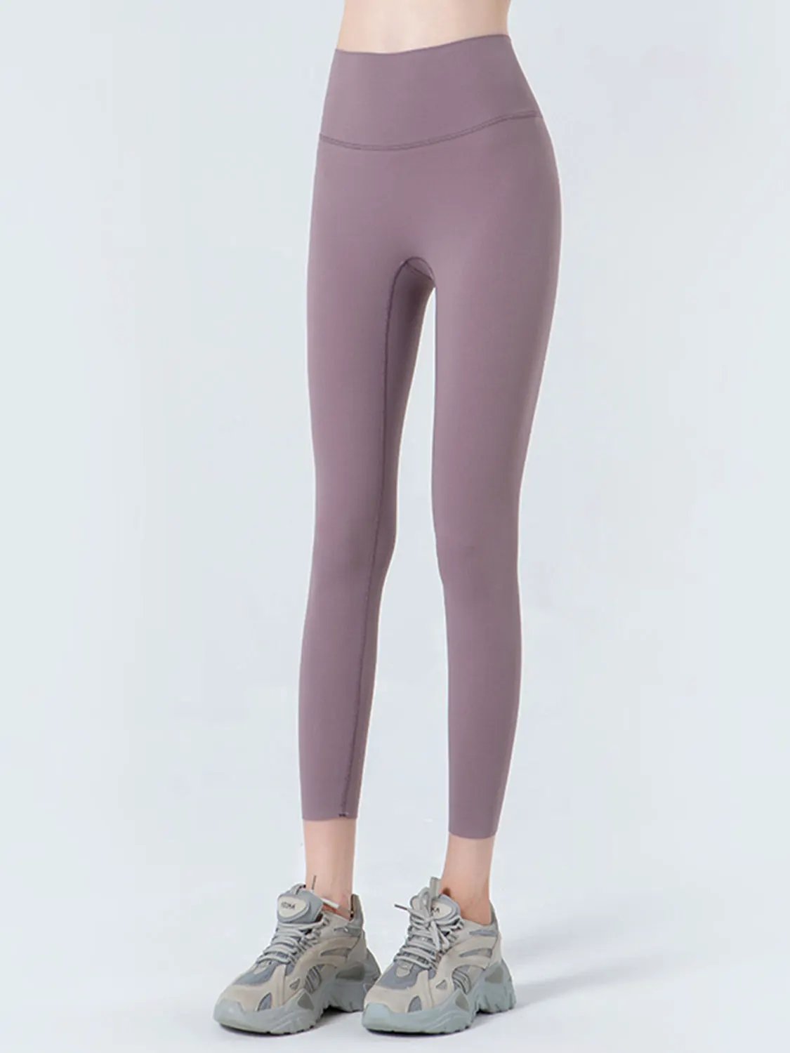 Wide Waistband Cropped Sports Leggings by Partner Label
