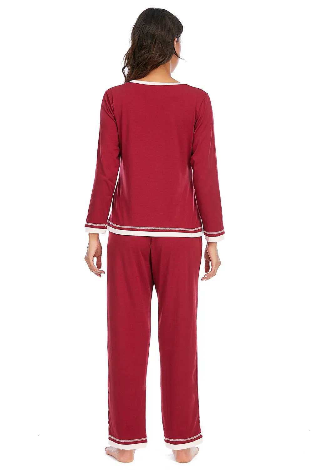 V-Neck Top and Pants Lounge Set by Partner Label