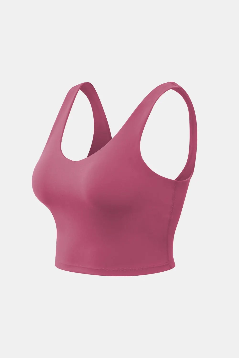 Cropped Scoop Neck Active Tank Top by Partner Label