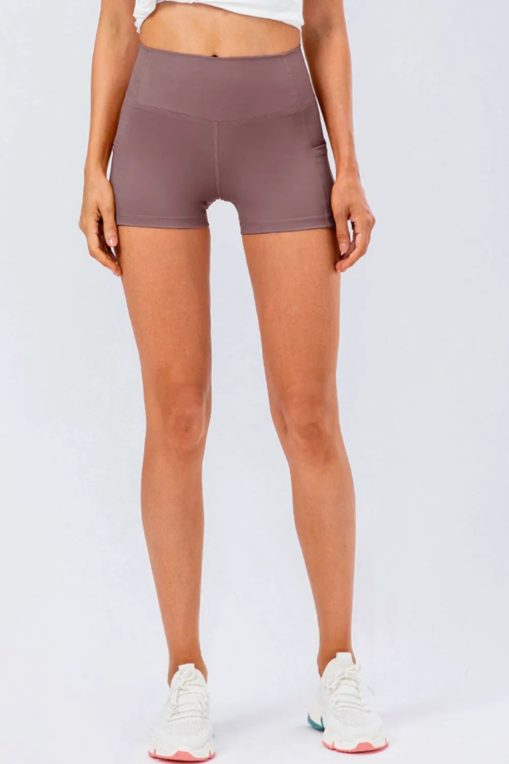 Slim Fit Wide Waistband Sports Shorts by Partner Label