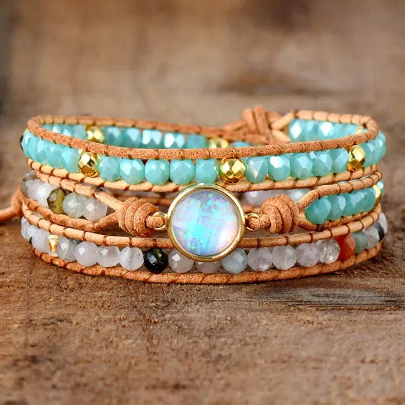 Opal Beaded Layered Bracelet by Partner Label