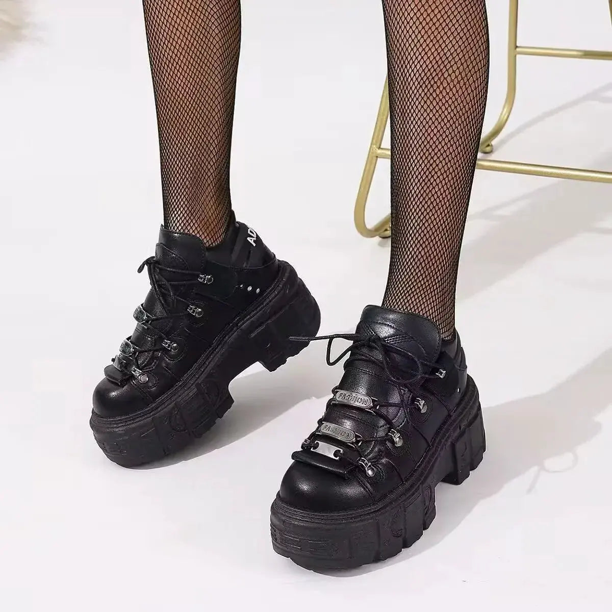 Lace Up Platform Sneakers by Partner Label