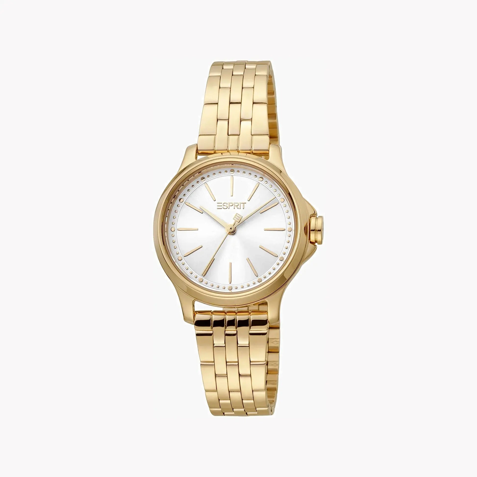 Esprit Women's Gold Stainless Steel Watch, Silver Dial | ES1L144M2045 by ESPRIT