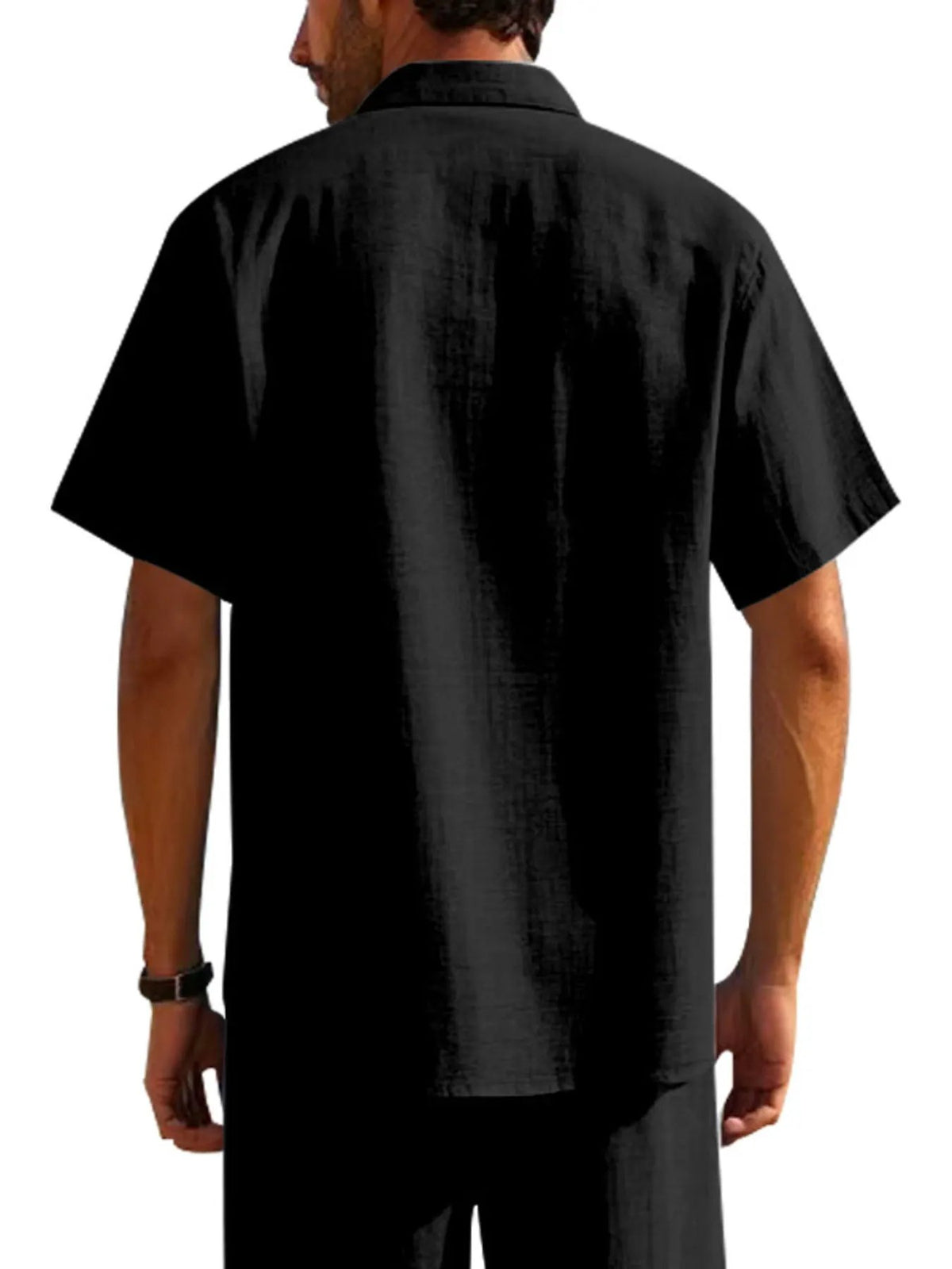 Men's Full Size Short Sleeve Shirt with Pockets Plus Size by Trendsi