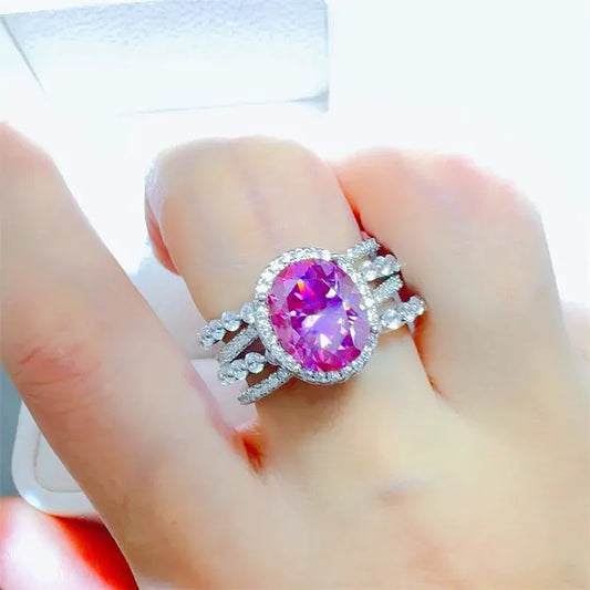 3 Carat Moissanite 925 Sterling Silver Ring by Partner Label