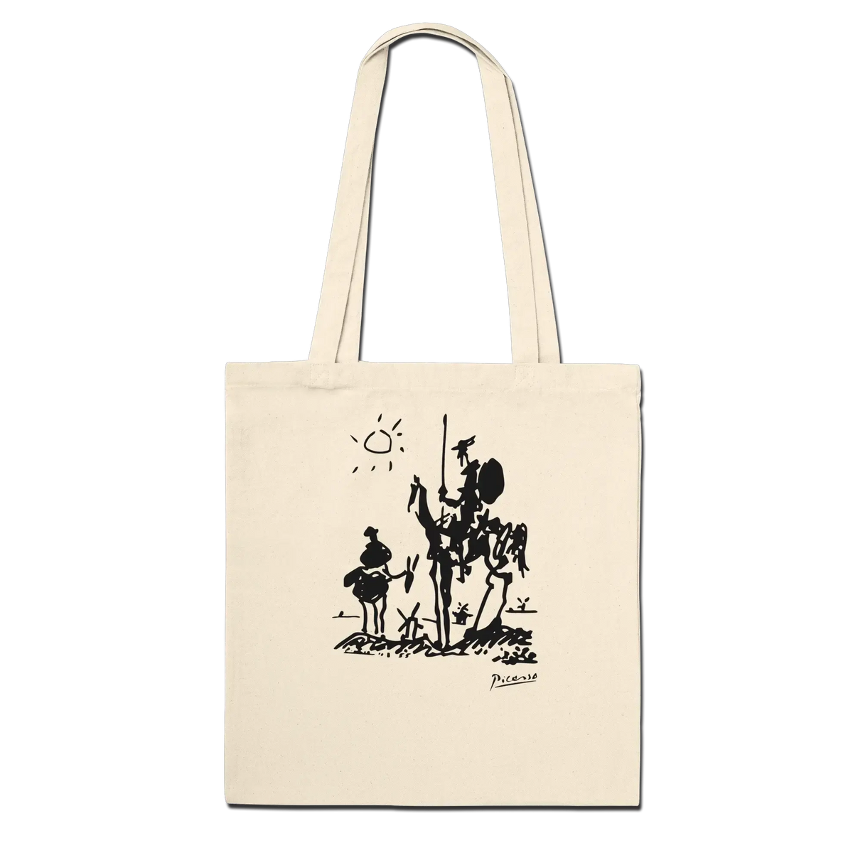 Pablo Picasso Don Quixote of La Mancha 1955 artwork tote bag by Art-O-Rama Shop