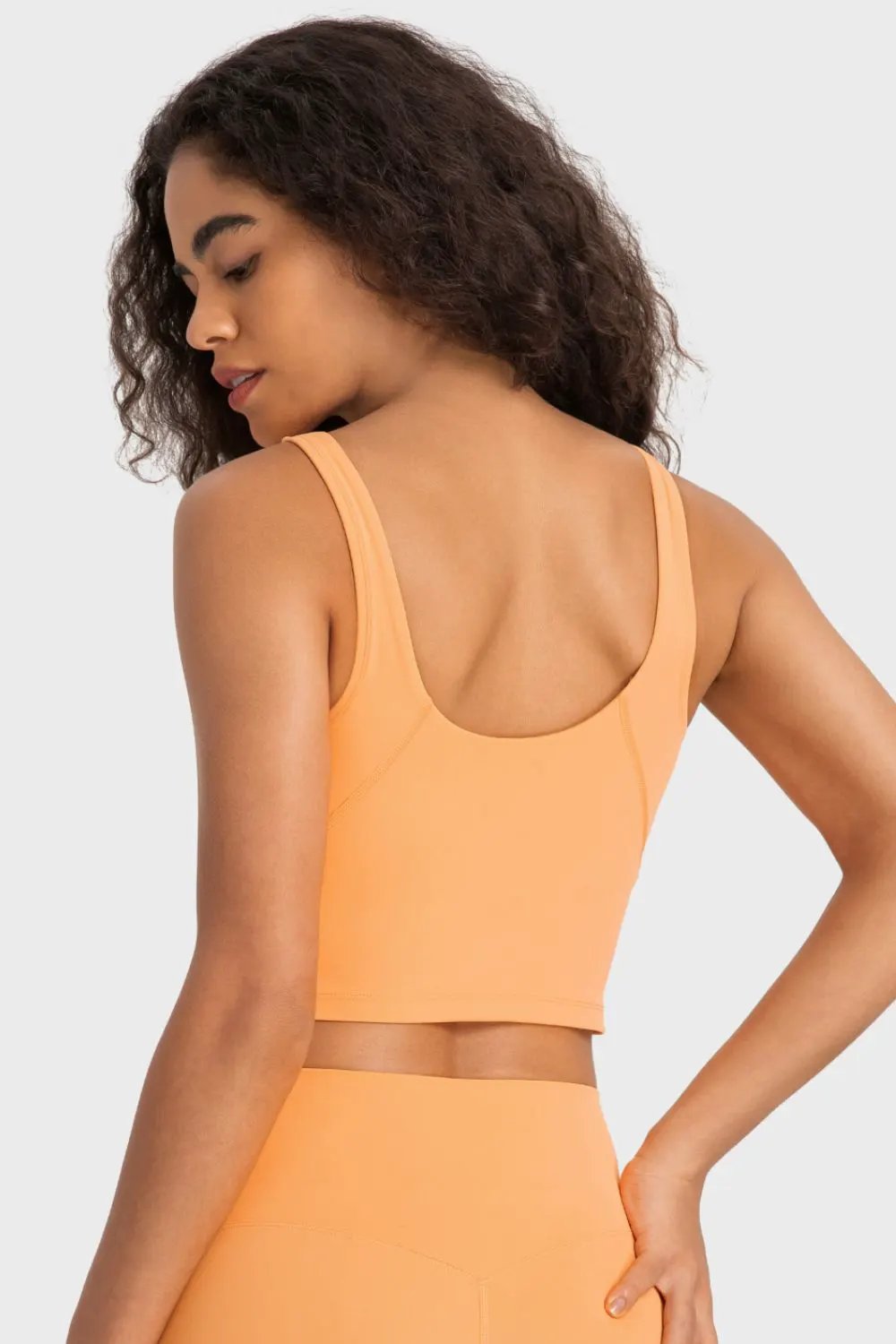 Millennia Deep V-Neck Crop Sports Bra by Millennia
