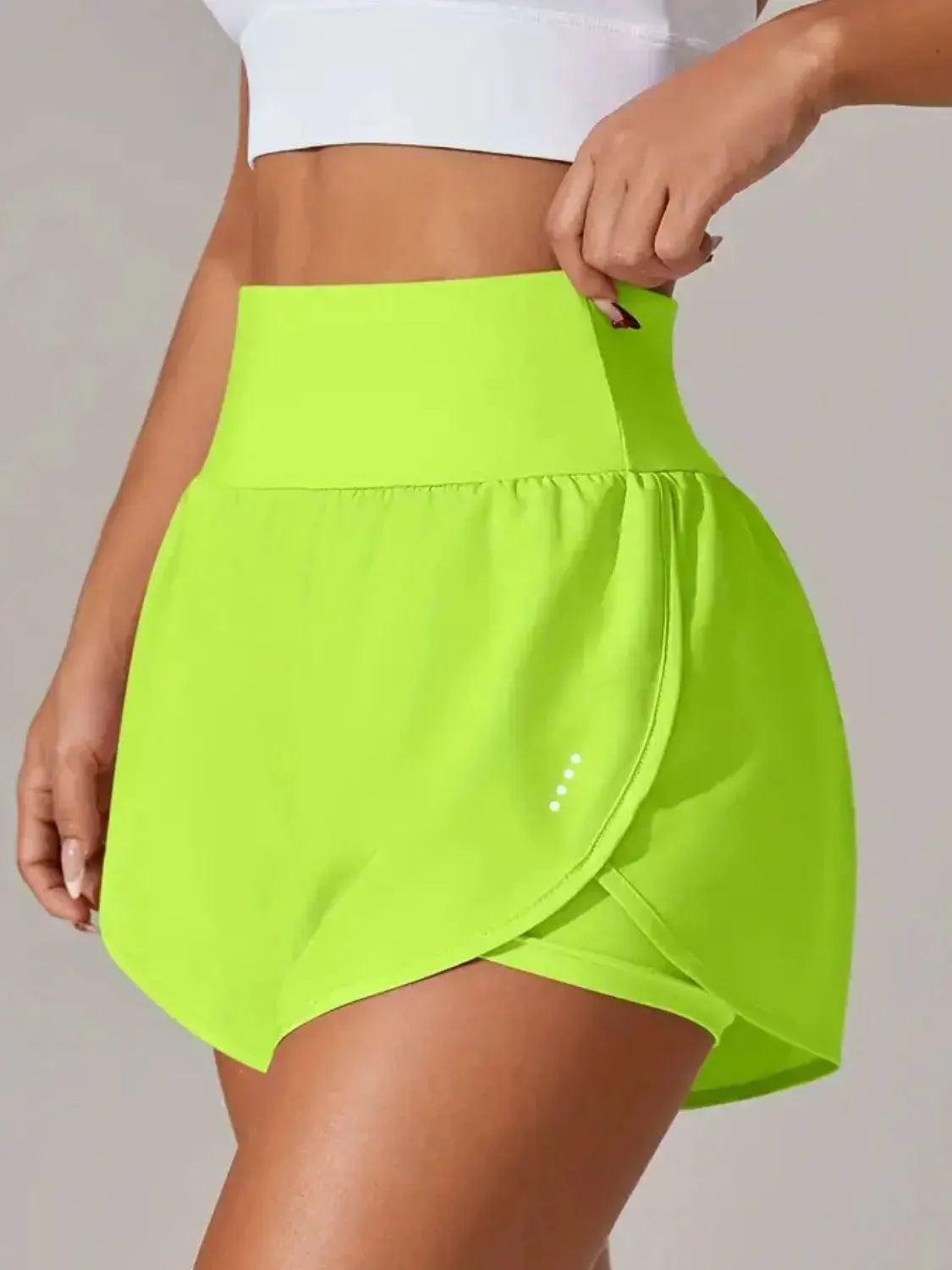 Pocketed High Waist Active Shorts by Partner Label