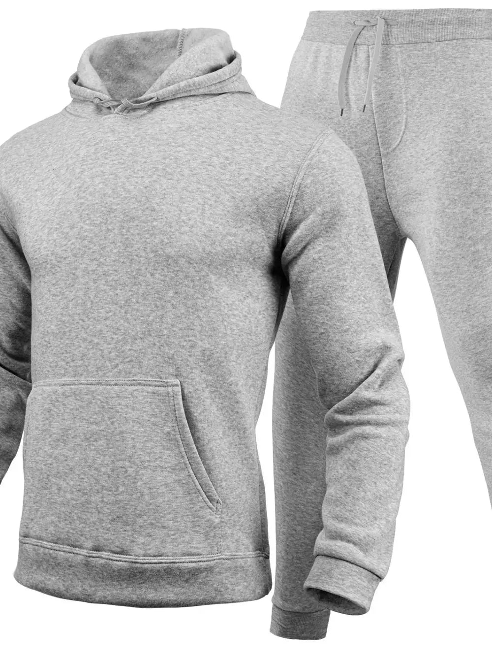 Men's Full Size Long Sleeve Hoodie and Pants Set Plus Size by Trendsi