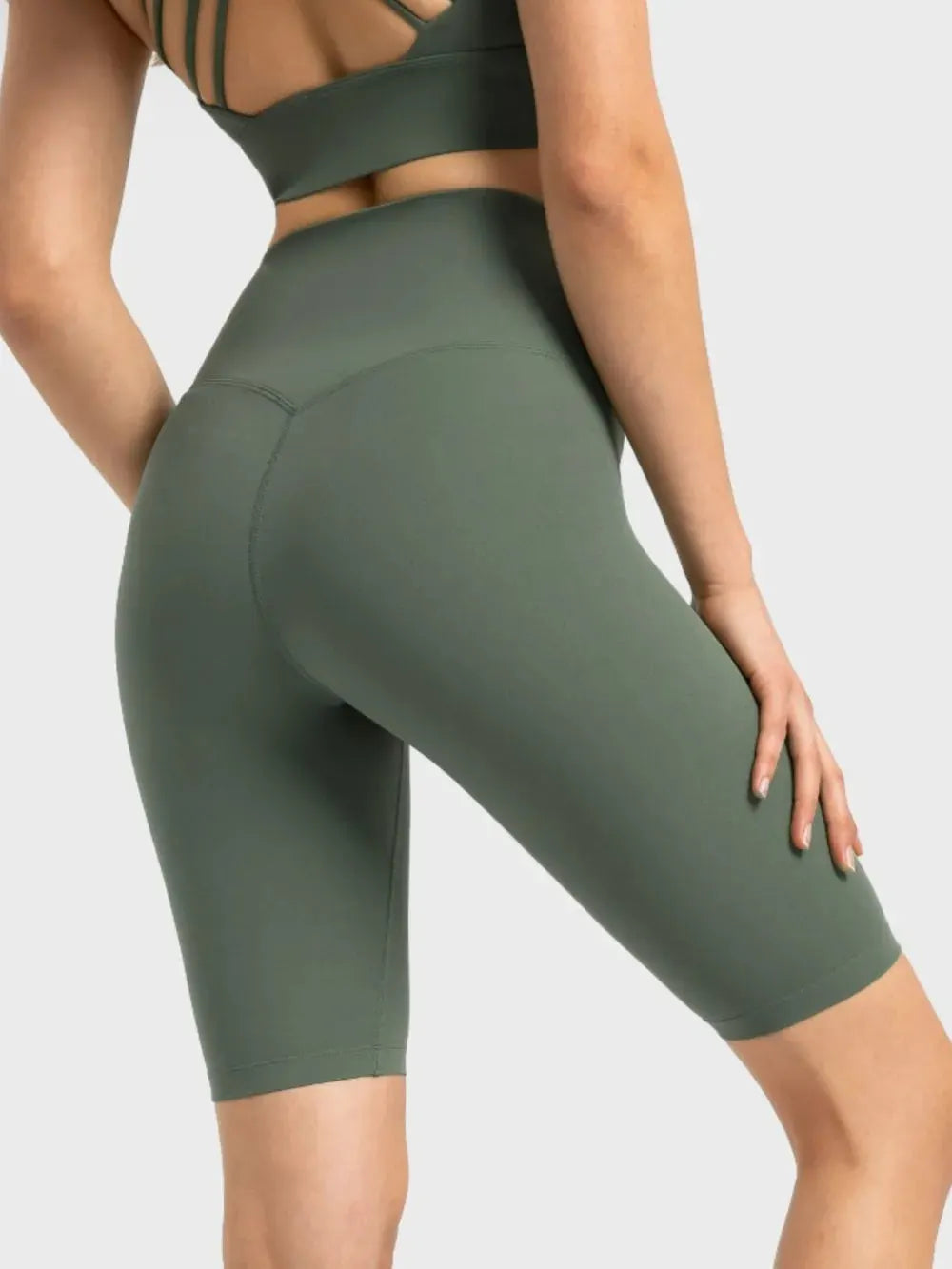 Millennia High Rise Wide Waistband Active Shorts by Millennia
