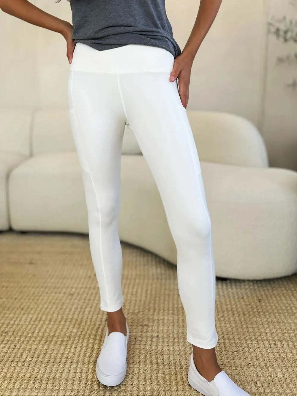 Wide Waistband Sports Leggings by Partner Label