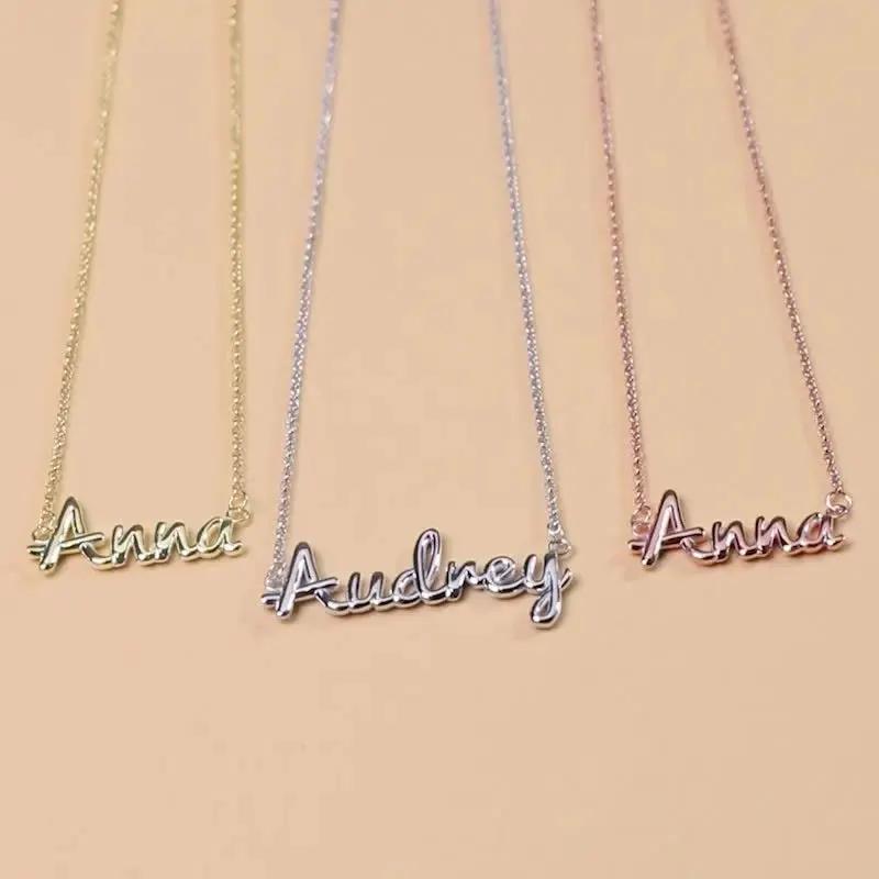 Personalized Stainless Steel Necklace Custom Name Choker Pendant by Maiden-Art