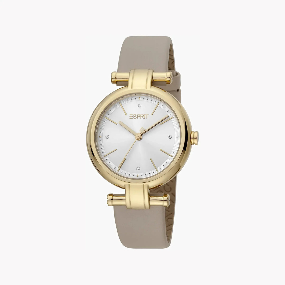 Esprit Women's Brown Leather Watch, Silver Dial | Es1l195m0015 by ESPRIT