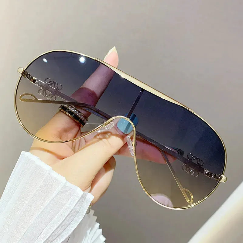 Gradient Aviator Sunglasses by Equanimity Essence