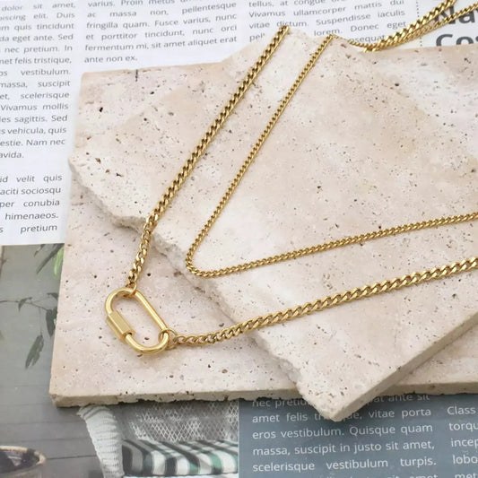 18K Gold-Plated Double Layered Necklace by Partner Label