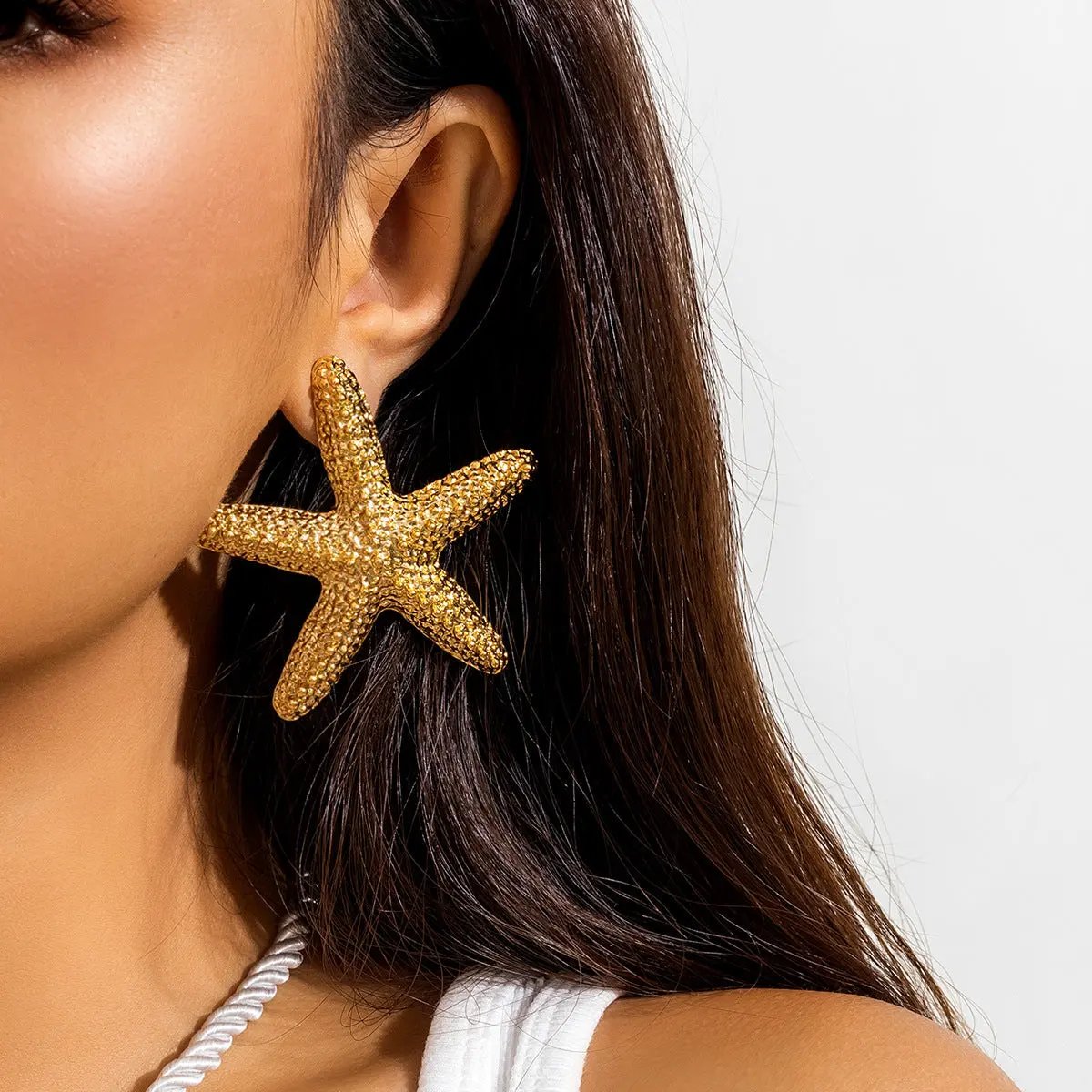 Beach Starfish Pendant Necklace Earrings by Maiden-Art