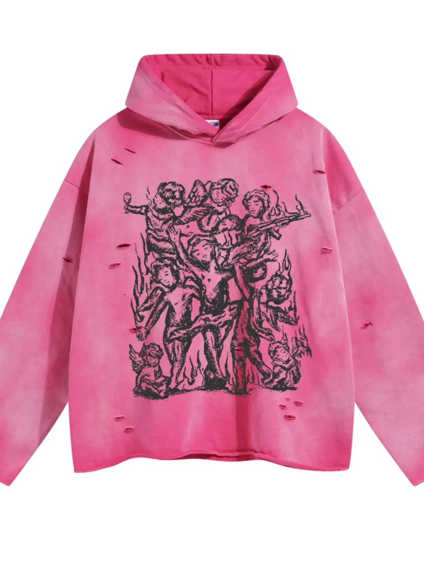 Men's Graphic Long Sleeve Hoodie by Trendsi
