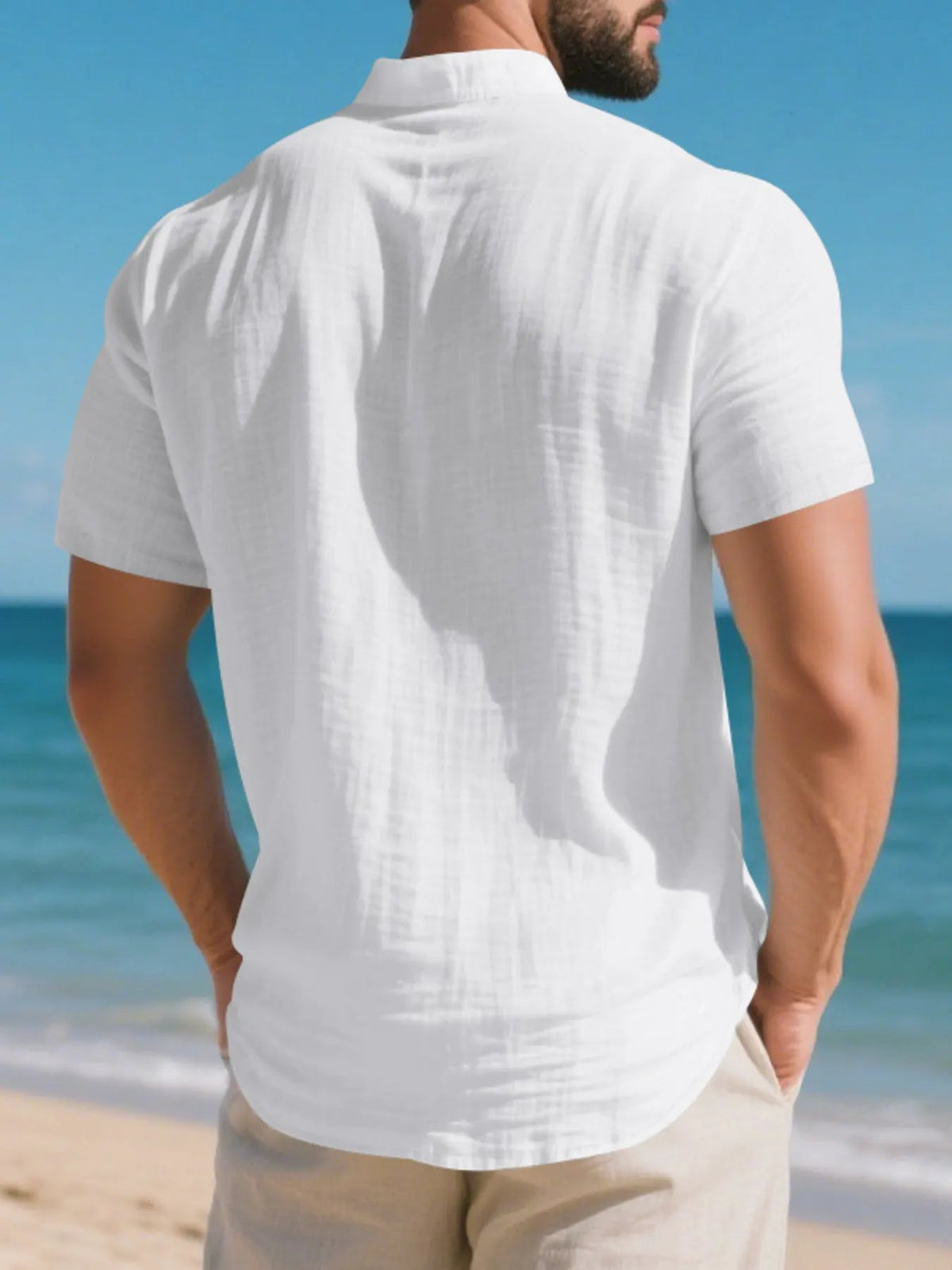 Men's Full Size Casual Short Sleeve Shirt Plus Size by Trendsi