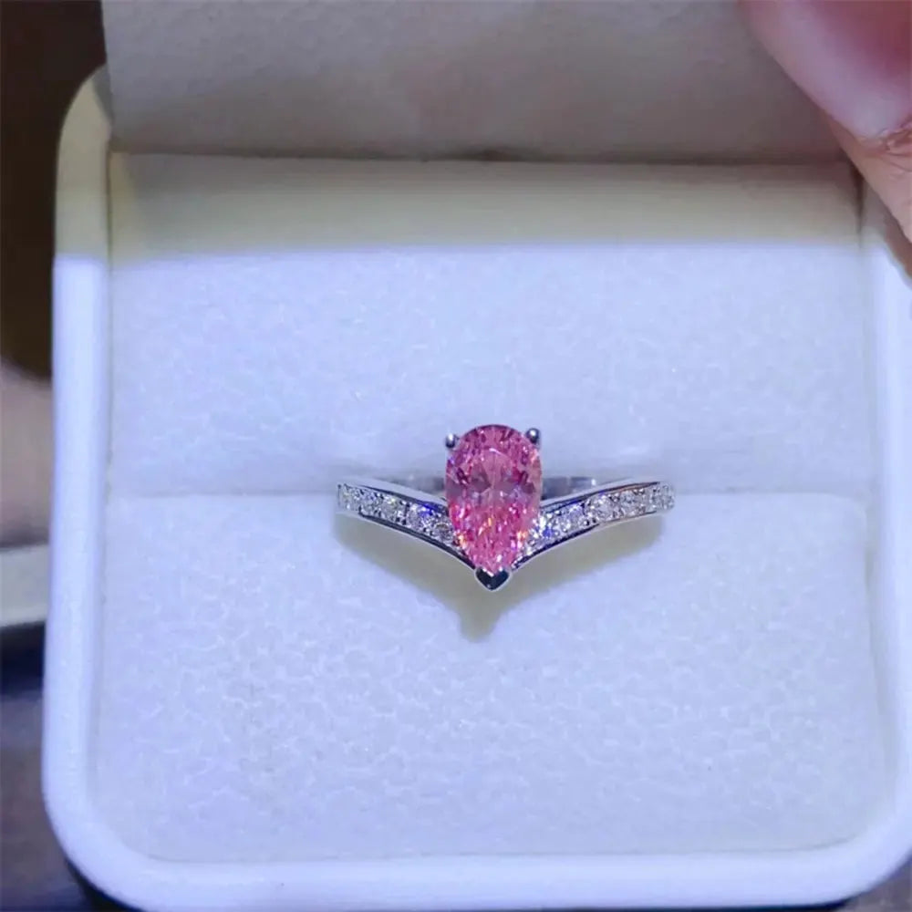 1 Carat Moissanite 925 Sterling Silver Ring by Partner Label