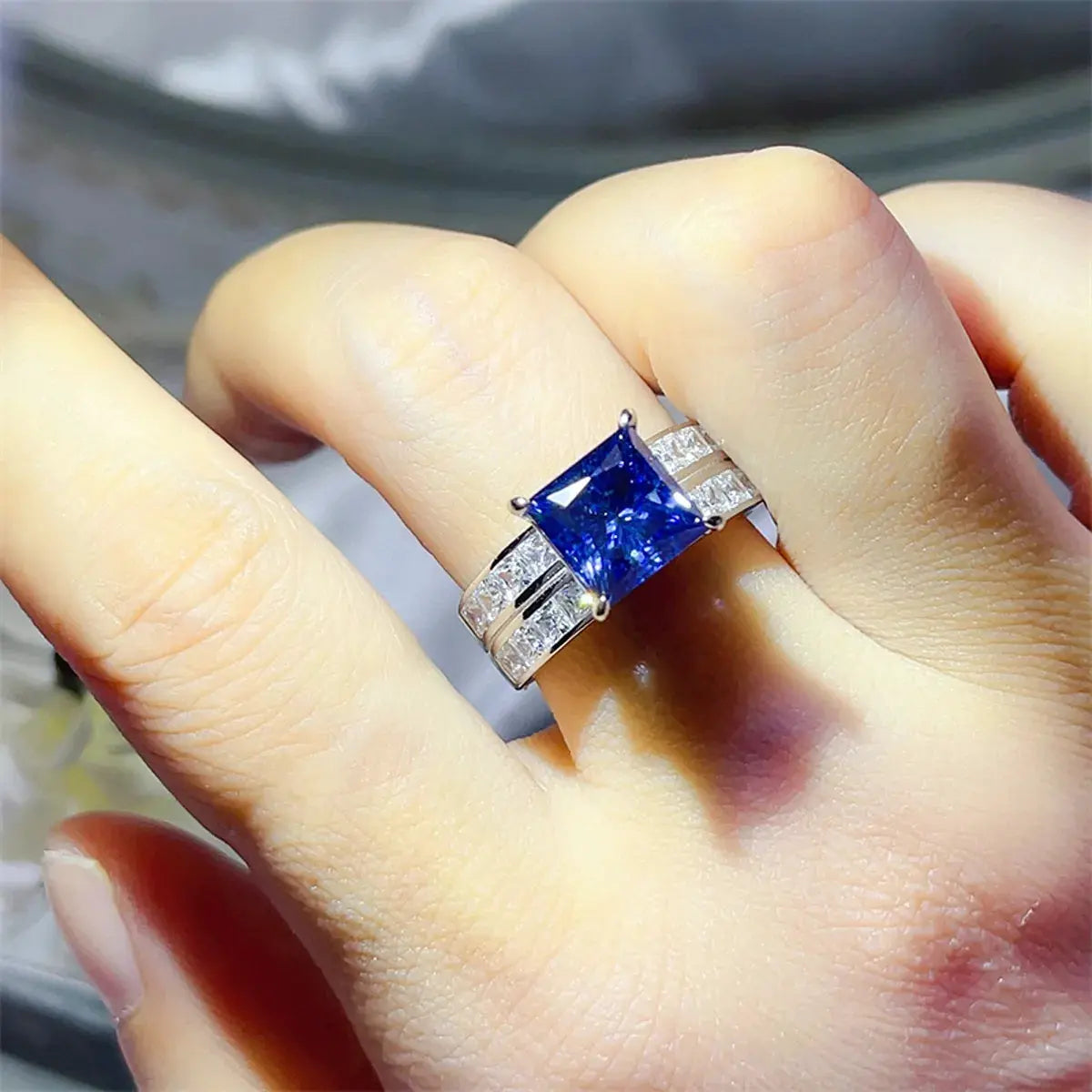 3 Carat Moissanite 925 Sterling Silver Ring by Partner Label