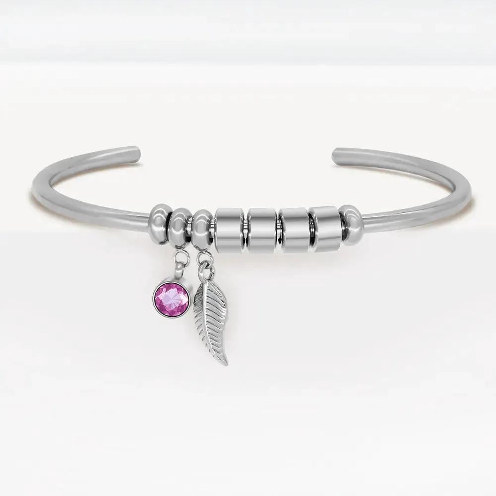 Diy Beaded Lettering Stainless Steel Bracelet by Maiden-Art