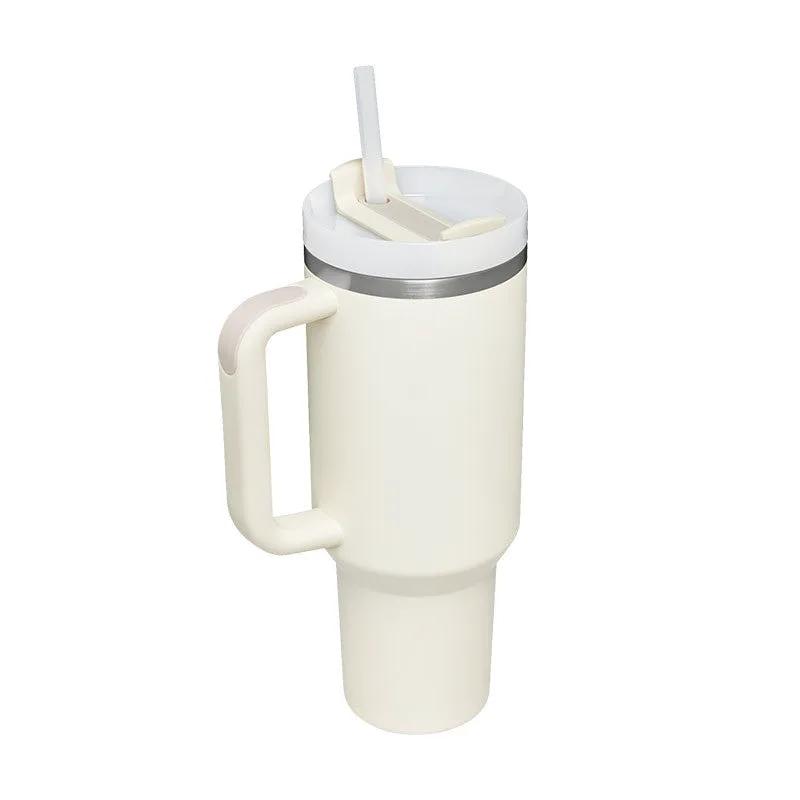 40 Oz Tumbler With Handle Straw Insulated, Stainless Steel Spill Proof Vacuum Coffee Cup Tumbler With Lid Tapered Mug Gifts For Valentine Lover Suitable For Car Gym Office Travel by Maiden-Art