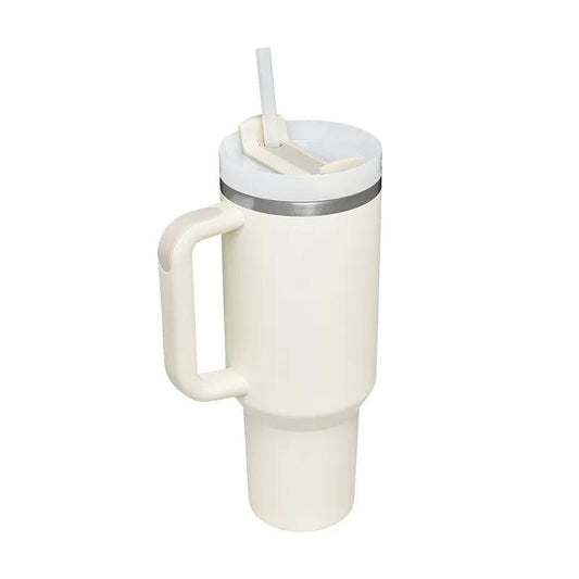 40 Oz Tumbler With Handle Straw Insulated, Stainless Steel Spill Proof Vacuum Coffee Cup Tumbler With Lid Tapered Mug Gifts For Valentine Lover Suitable For Car Gym Office Travel by Maiden-Art