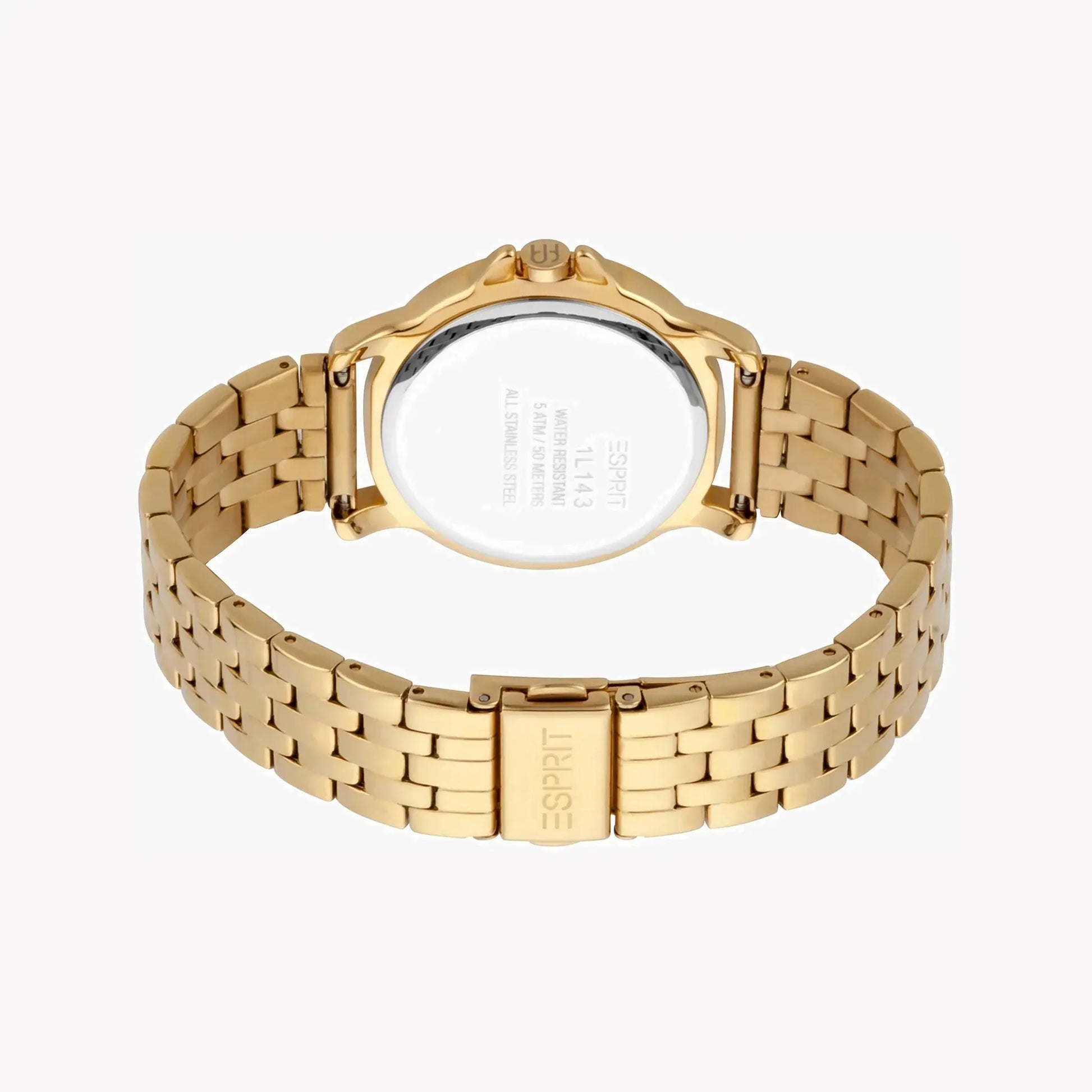 Esprit Women's Gold Stainless Steel Watch, Silver Dial | ES1L143M1065 by ESPRIT