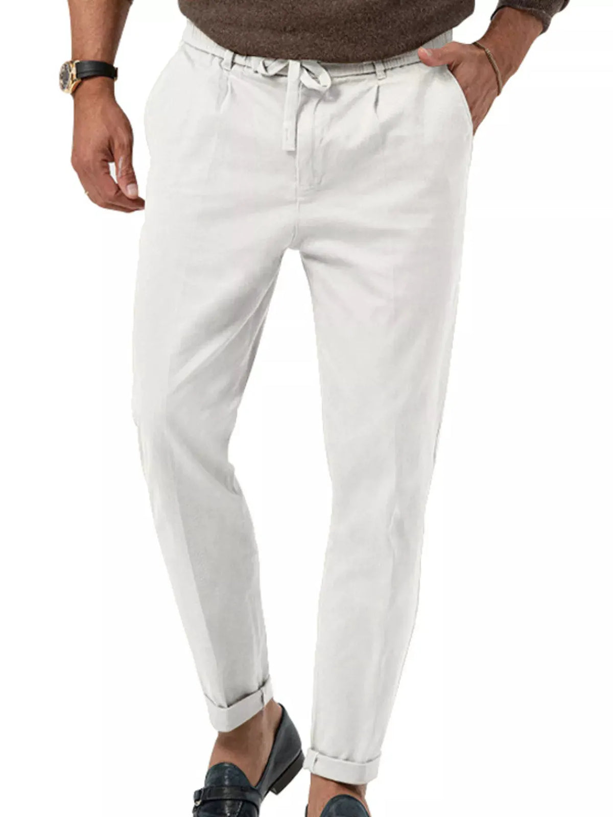 Men's Full Size Casual Drawstring Pants Plus Size by Trendsi