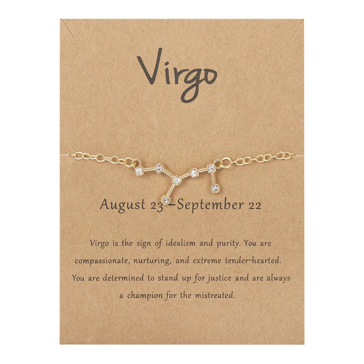 Women's Twelve Constellation Paper Card Chain Bracelet by Maiden-Art