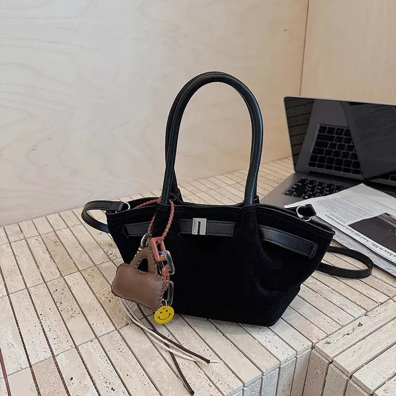 PU Leather Suede Mini Handbag by Partner Label