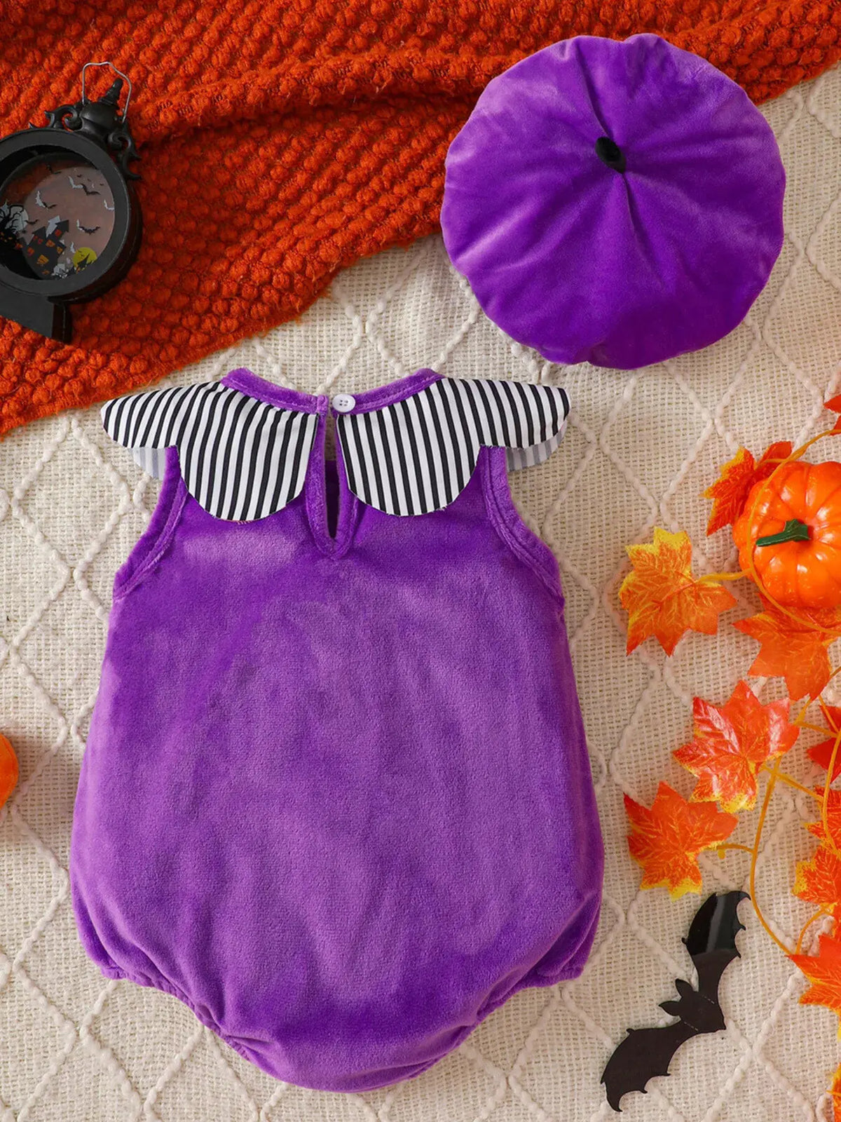 Children's Halloween Sleeveless Bodysuit and Hat Set by Trendsi