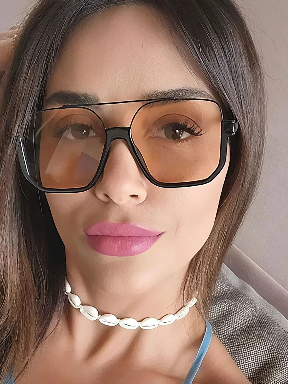 Oversized Square Frame Fashion Sunglasses by Equanimity Essence