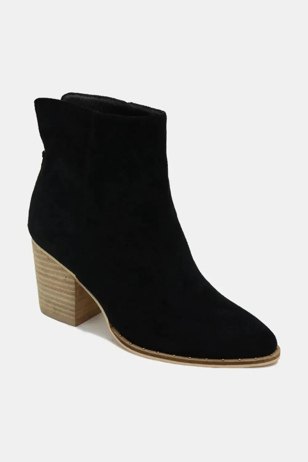 Beast Fashion Suede Point Toe Ankle Booties by Beast Fashion
