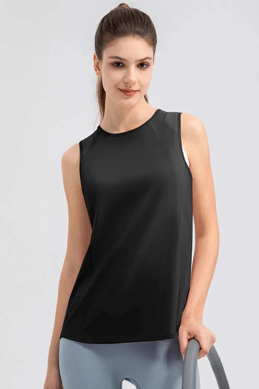 Round Neck Wide strap Active Tank by Partner Label