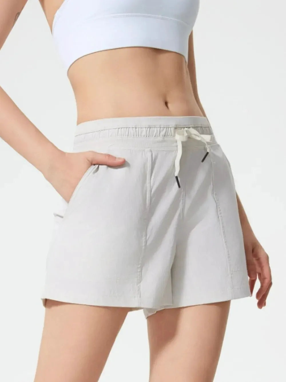 Millennia Drawstring Active Shorts with Pockets by Millennia