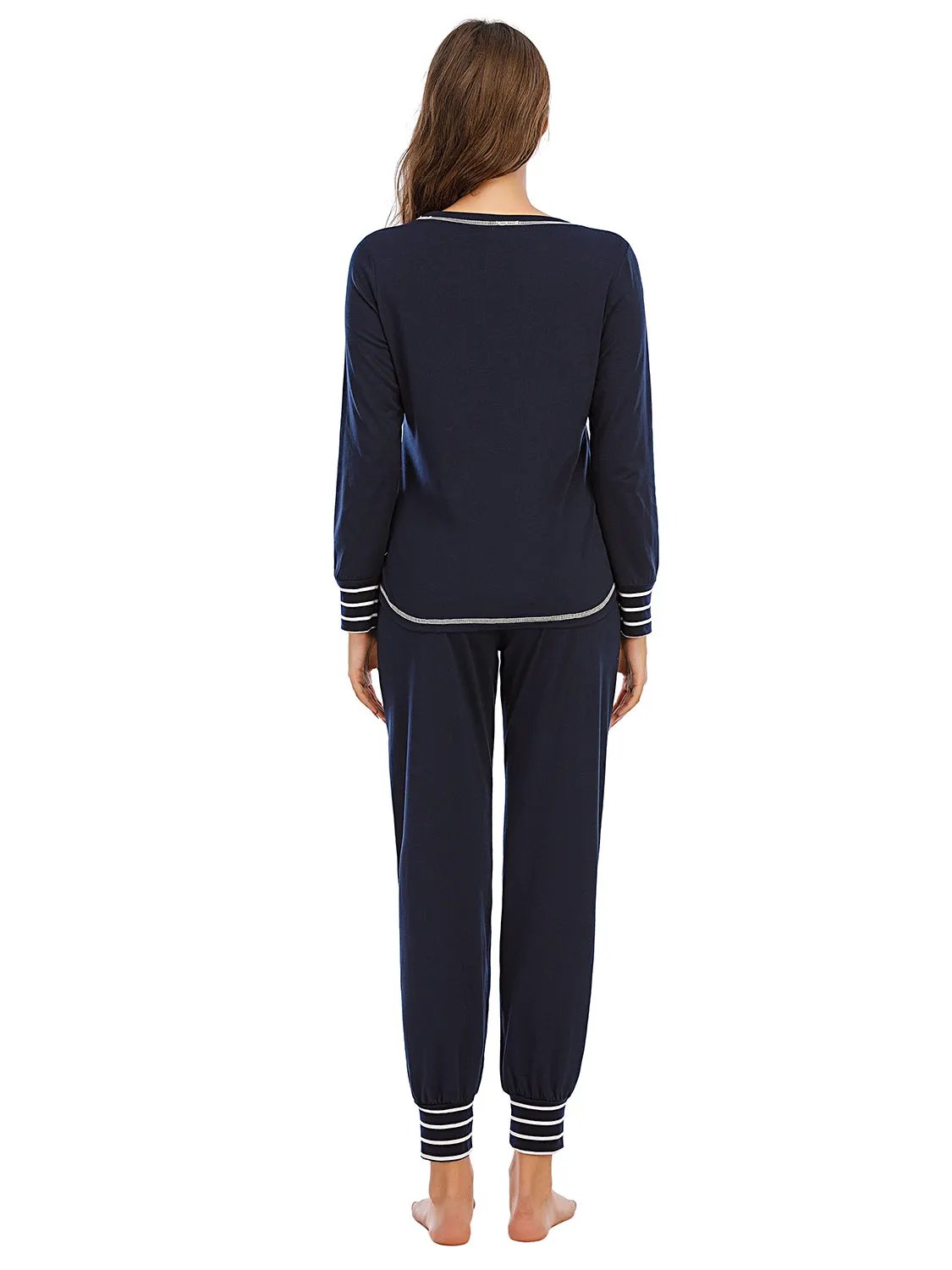 Round Neck Top and Pants Lounge Set by Partner Label