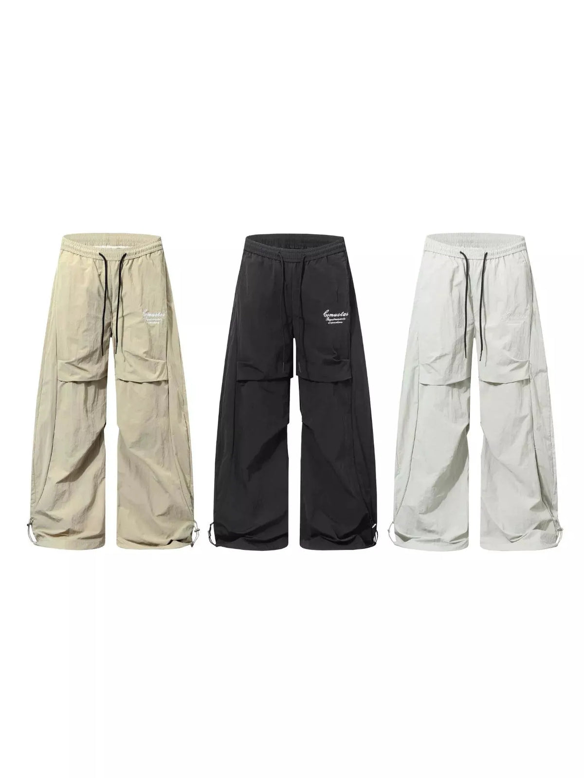 Men's Loose Fit Cargo Pants with Drawstring Waist and Adjustable Cuffs by Trendsi