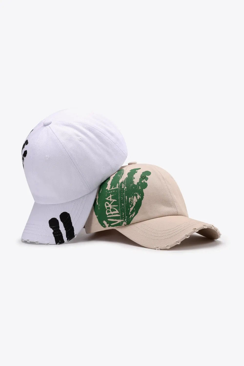 VIBRA Graphic Distressed Adjustable Baseball Cap by Partner Label