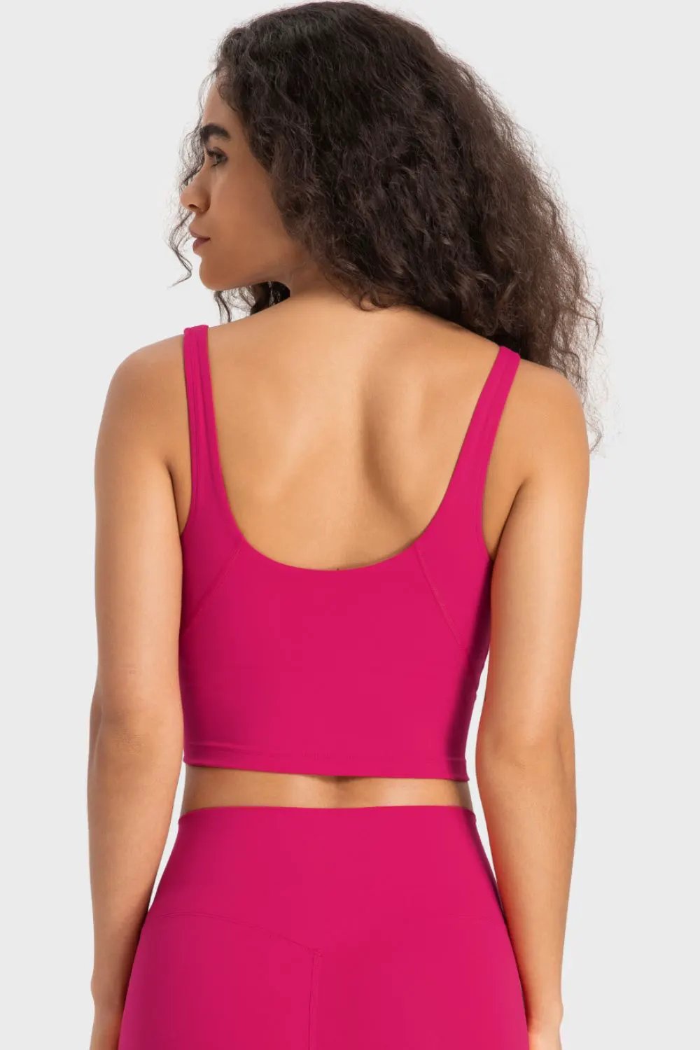 Millennia Deep V-Neck Crop Sports Bra by Millennia