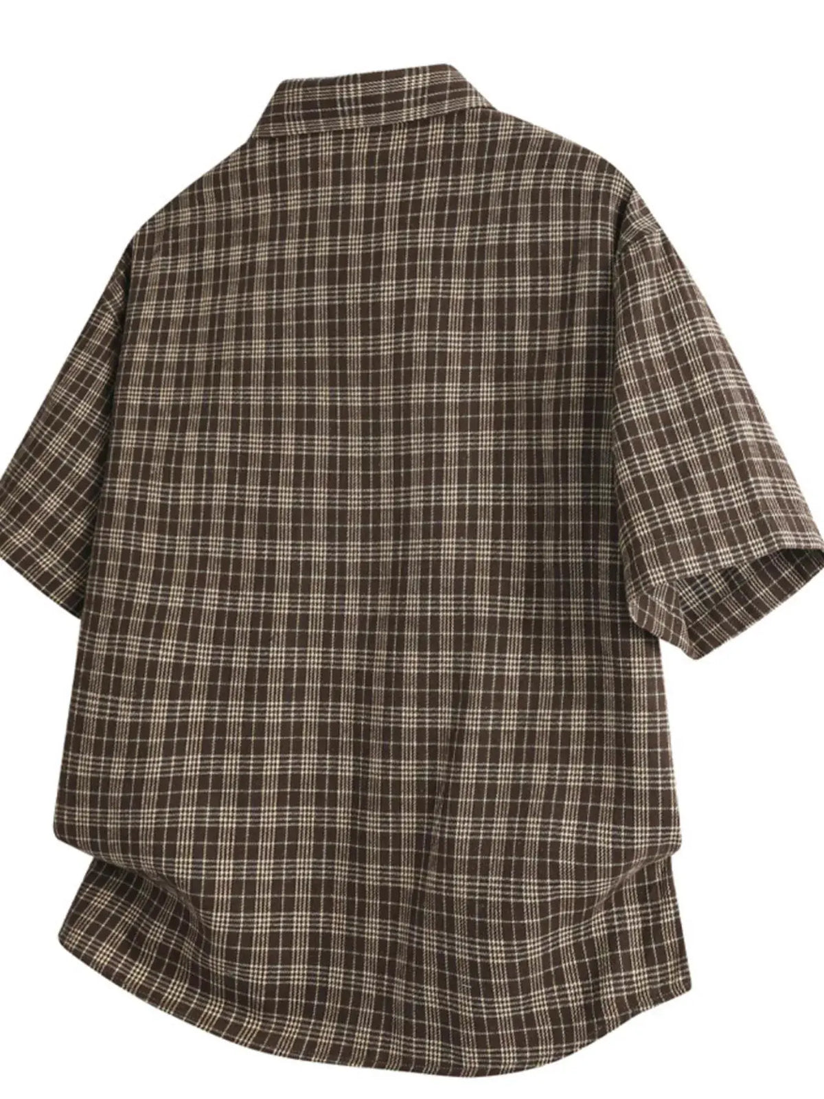 Men's Plus Size Plaid Short Sleeve Shirt by Trendsi